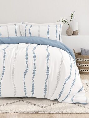 urban vibe pattern 3-piece reversible duvet cover set - linens and hutch